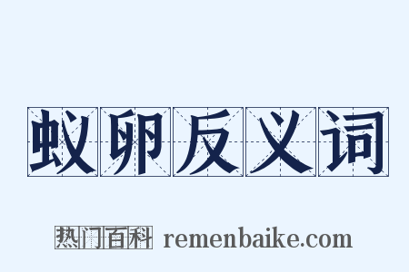 蚁卵反义词是什么意思的图片